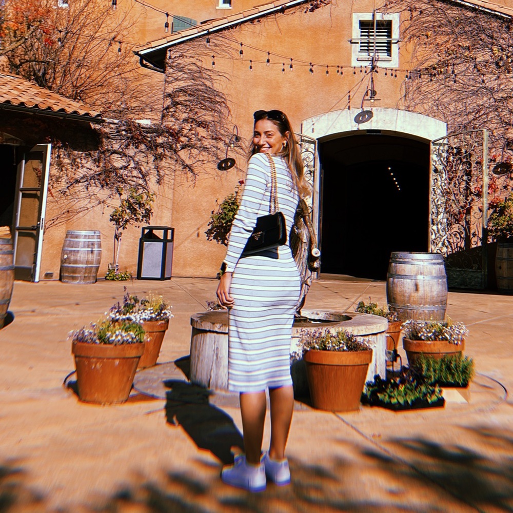 Striped skirt and top set